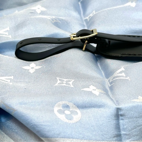 Louis Vuitton Black Leather Luggage Tag - Picture 8 of 9